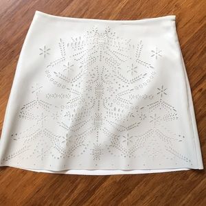 White Pleather skirt